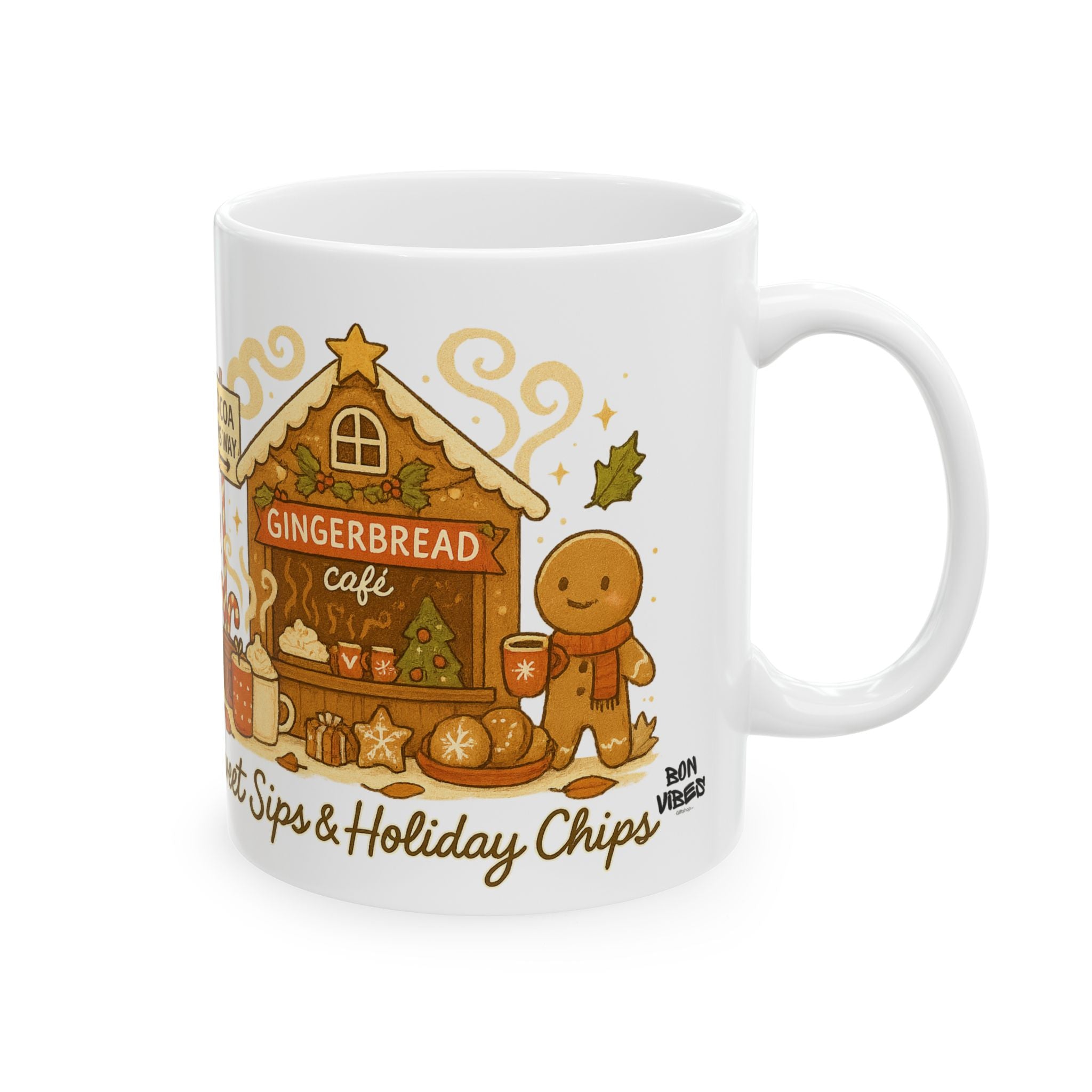 Gingerbread House and Cocoa Christmas Mug