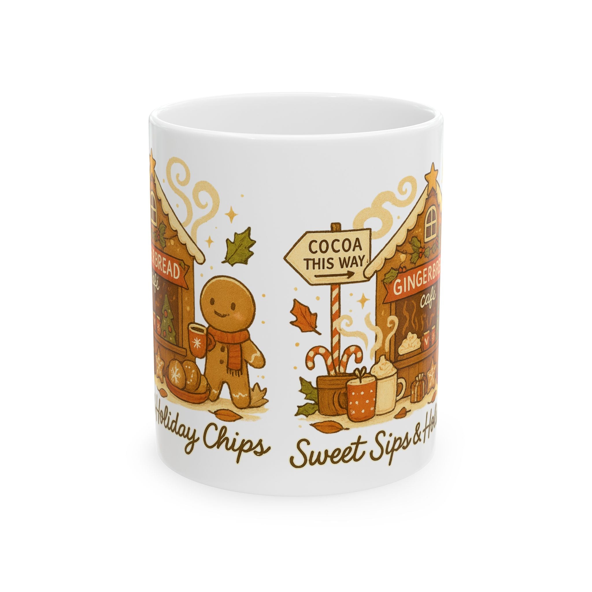 Gingerbread House and Cocoa Christmas Mug