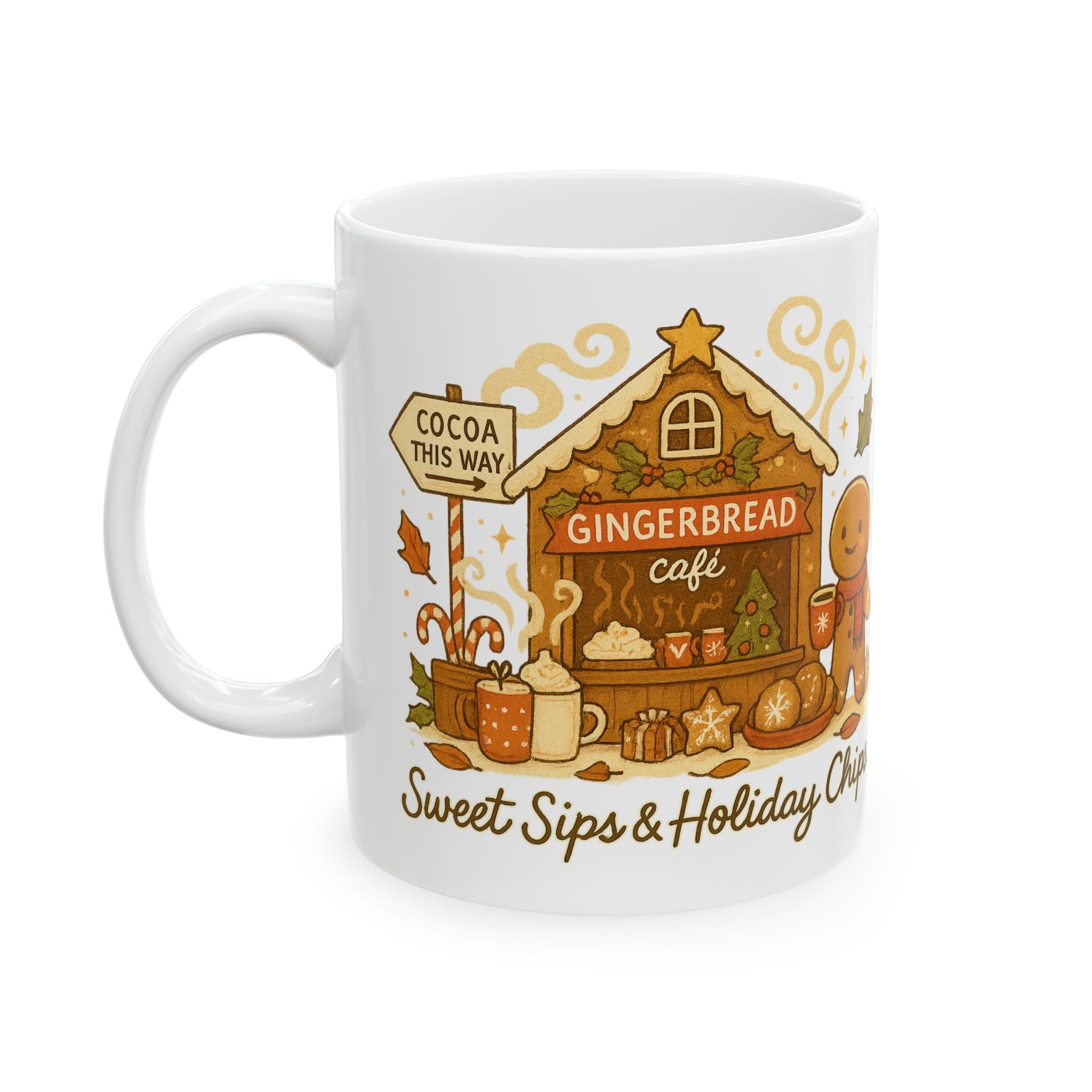 Gingerbread House and Cocoa Christmas Mug